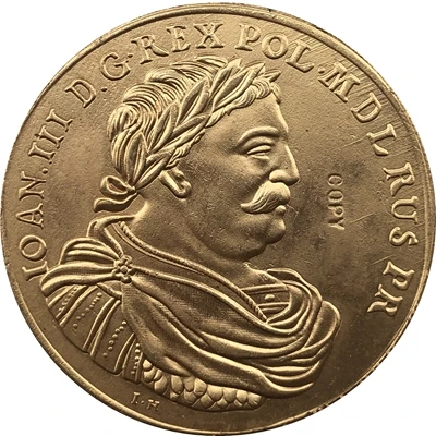 24 k Gpld покрытием 1674 1696 польские копии монет бесплатная доставка 34 5 мм|coin copy|coin