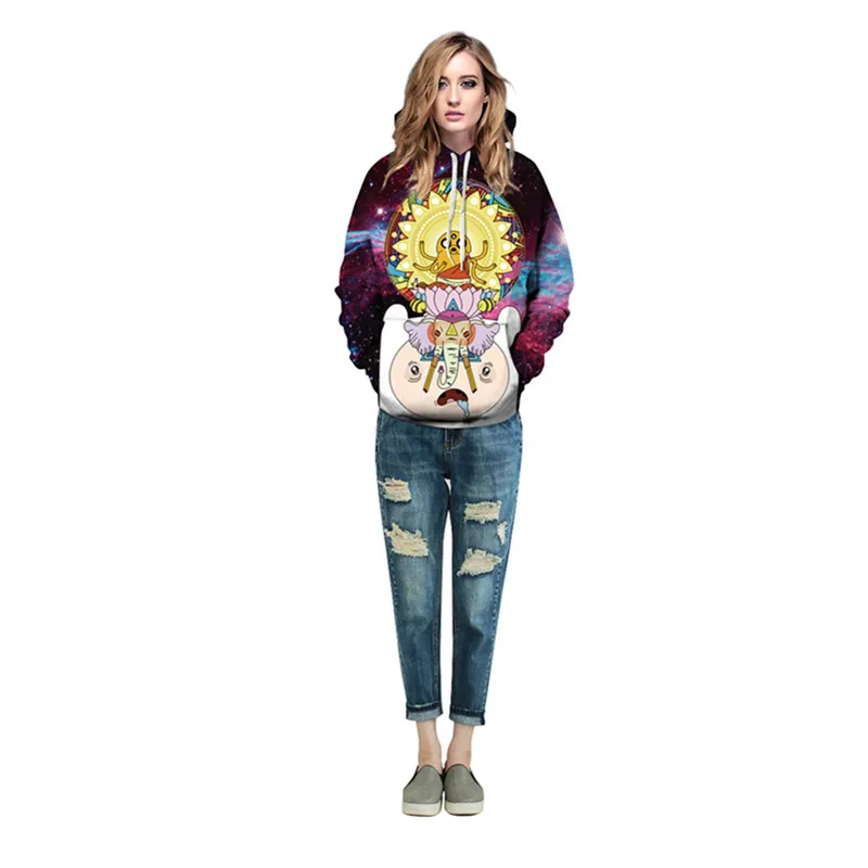 

Women/mens sweatshirts 3d printed cartoon Adventure time sky funny hoodies hip hop for men boys fashion plus size S-3XL