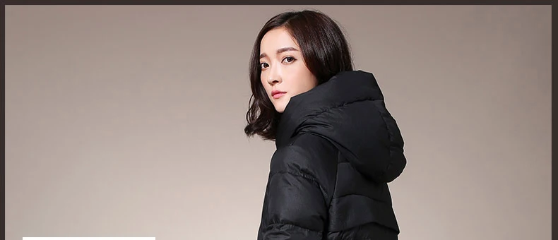 Женский Длинный Зимний пуховик Свободный теплый зимний большого размера яркая