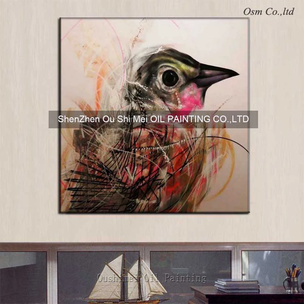 

Handmade Oil Painting on Canvas Hand Painted Modern Animals Paintings For Living Room Wall Art Decoration Lucky Bird Painting