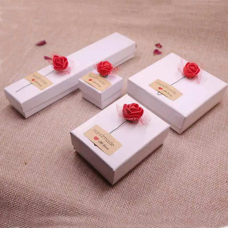 24 шт./лот 2019 новый стиль цветок и ручная работа с надписью Love ожерелье коробка