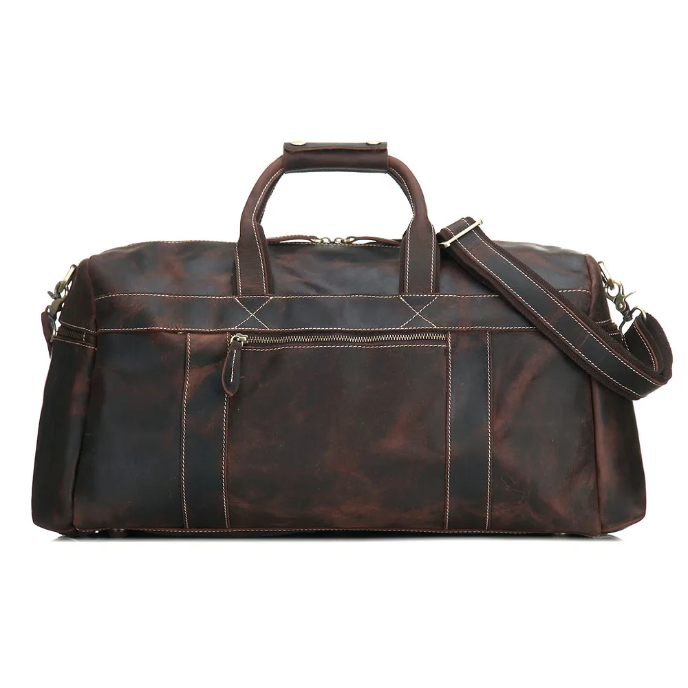 BOLEKE Men Thick Crazy horse leather travel bag Cow duffel vintage genuine luggage tote messenger | Багаж и сумки
