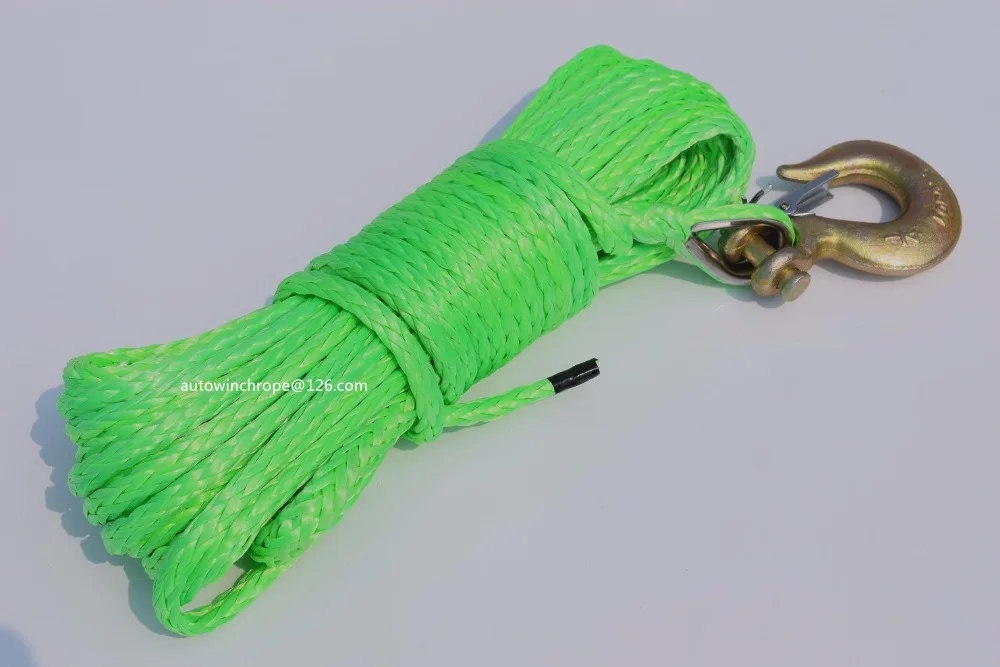 

Green 6mm*15m Replacement Synthetic Rope for Winch Winch Cable,Boat Winch Rope,Off Road Rope