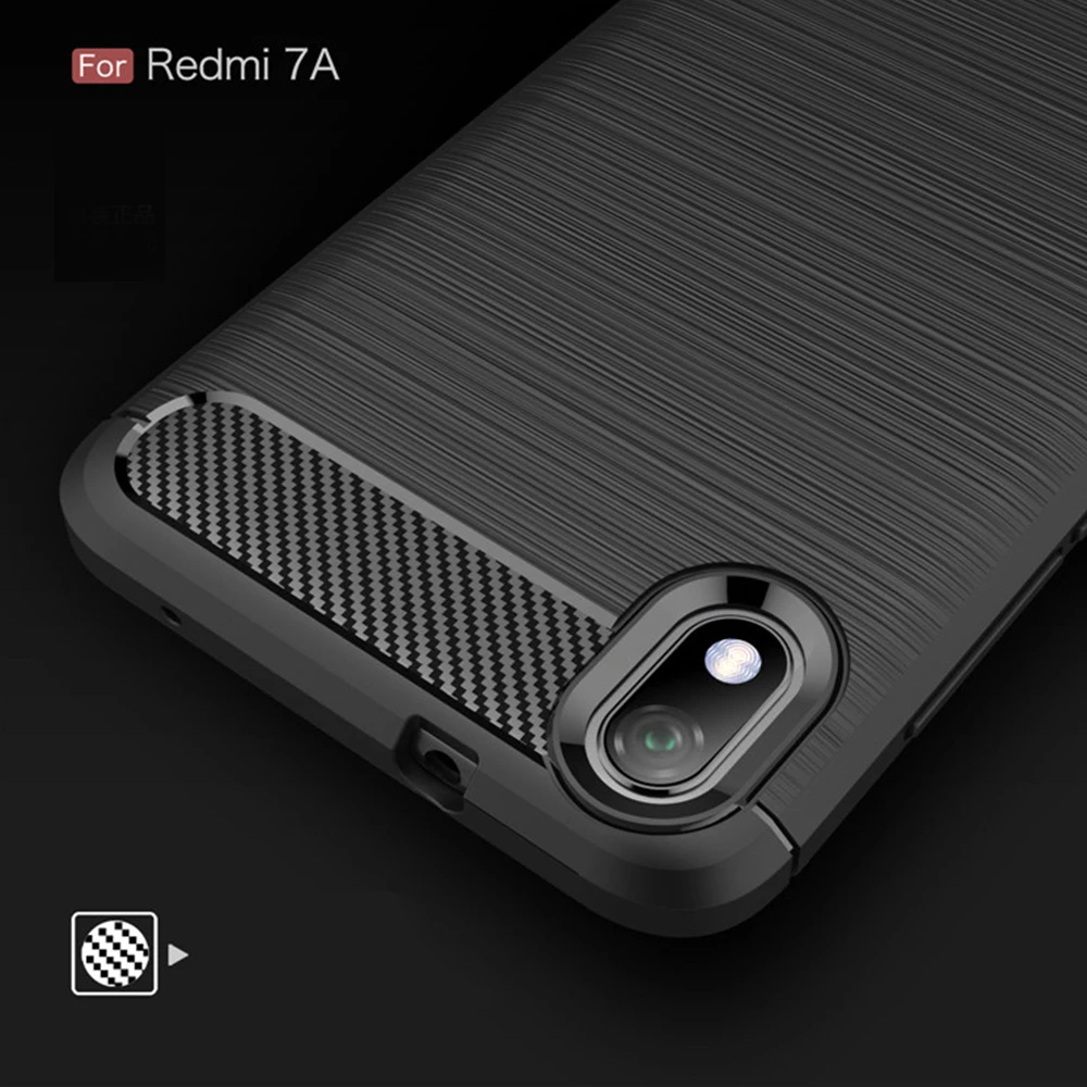 Для Redmi 7A чехол из углеродного волокна противоударный чехол для телефона для Xiaomi Redmi 7A 7 A чехол 360 полная защита бампер оболочка