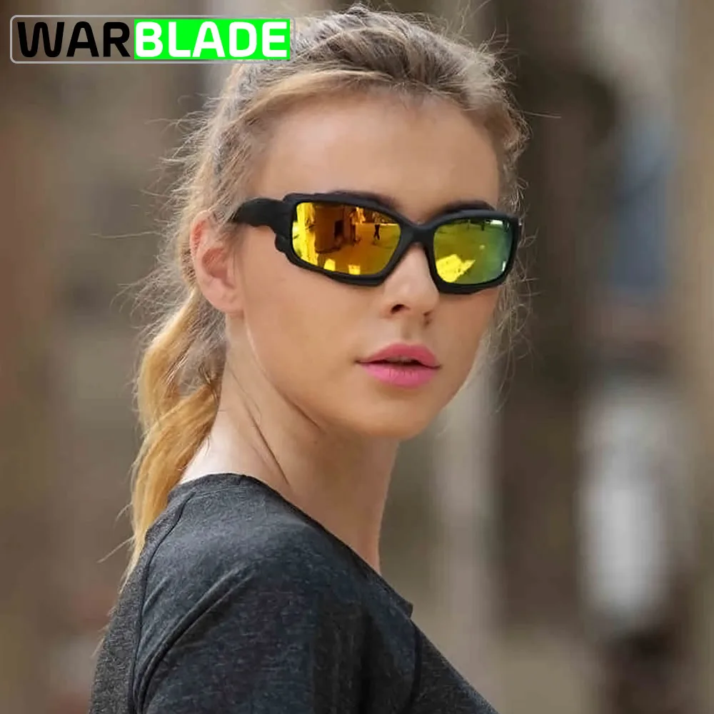 red lens WarBLade, мужские поляризованные солнцезащитные очки для велоспорта, MTB, для шоссейного велосипеда, очки для спорта, вождения, рыбалки, очки для велоспорта, женские очки - Цвет: red lens
