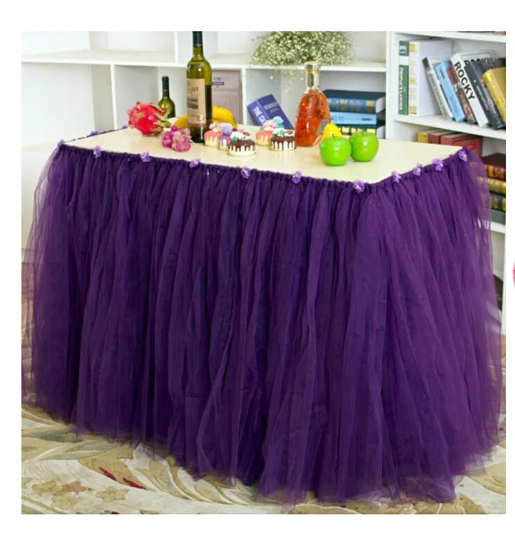 Горячая Распродажа декоративная Тюлевая пачка для стола Зимняя юбка в стране
