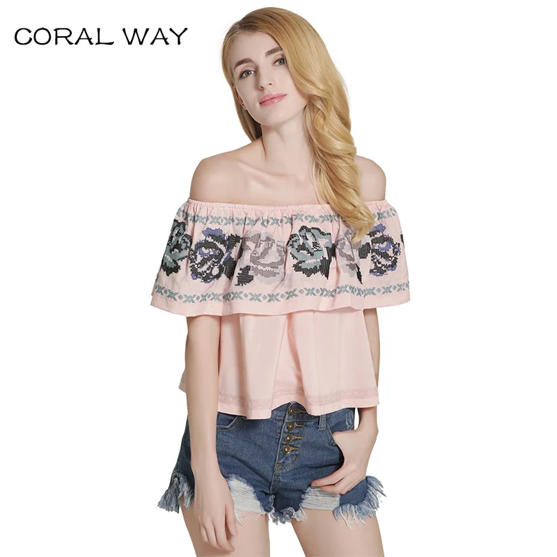 Блузки clarisbelle бренд blusas Mujer Для женщин укороченный Топы корректирующие Лето