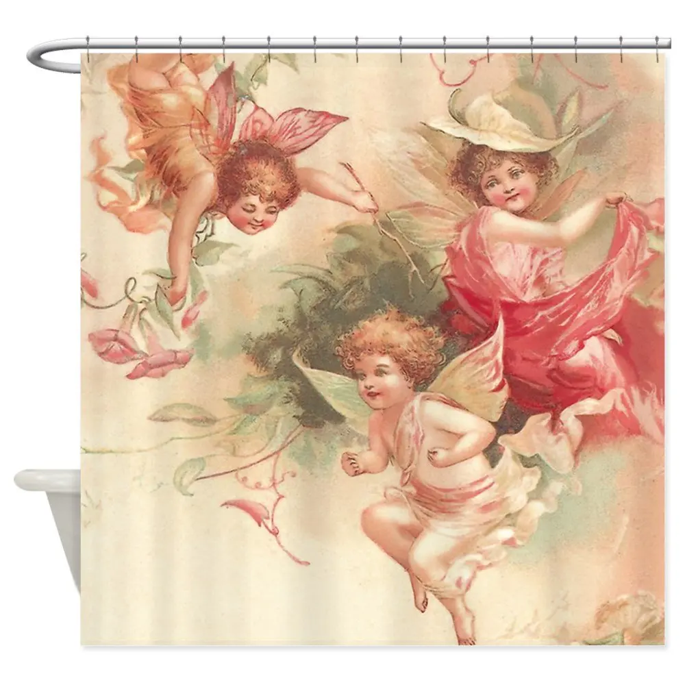 

Cupid Angel Decorative Fabric Shower Curtain