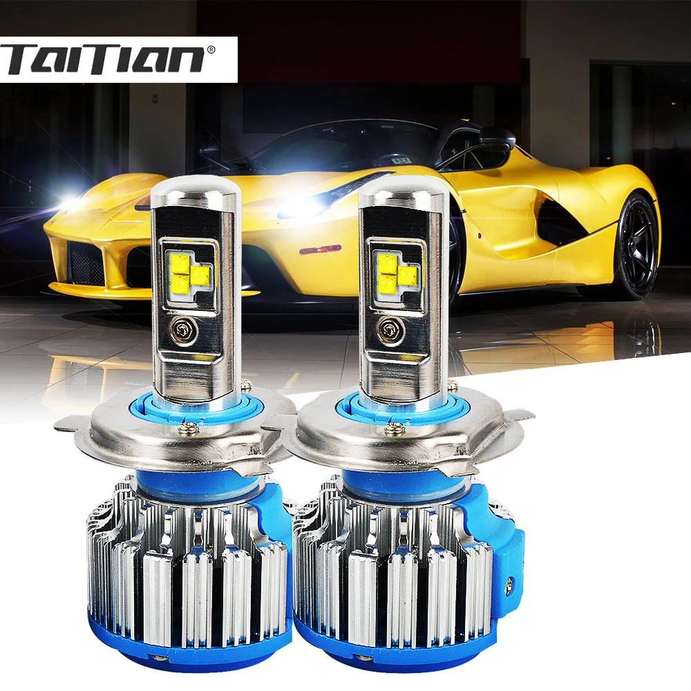 Taitian 2 шт. 70 Вт 9600LM CSP 6000K 12V светодиодные лампы h7 turbo фары H4 супер белый авто h1 h11 СИД