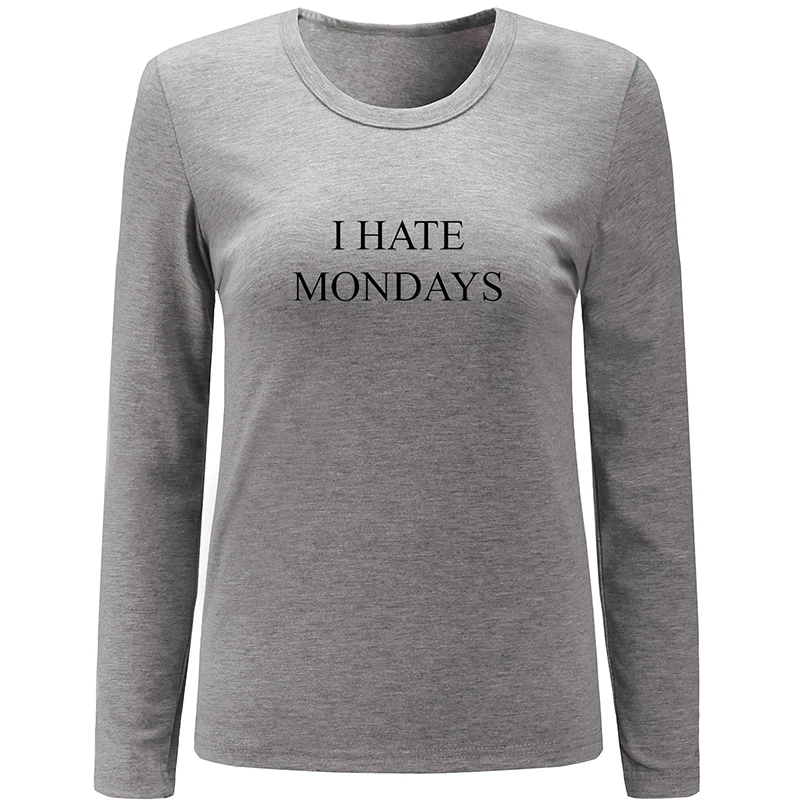 Женская футболка с принтом I Hate Mondays Winter Dream I'm A мотоциклетный дизайн женская