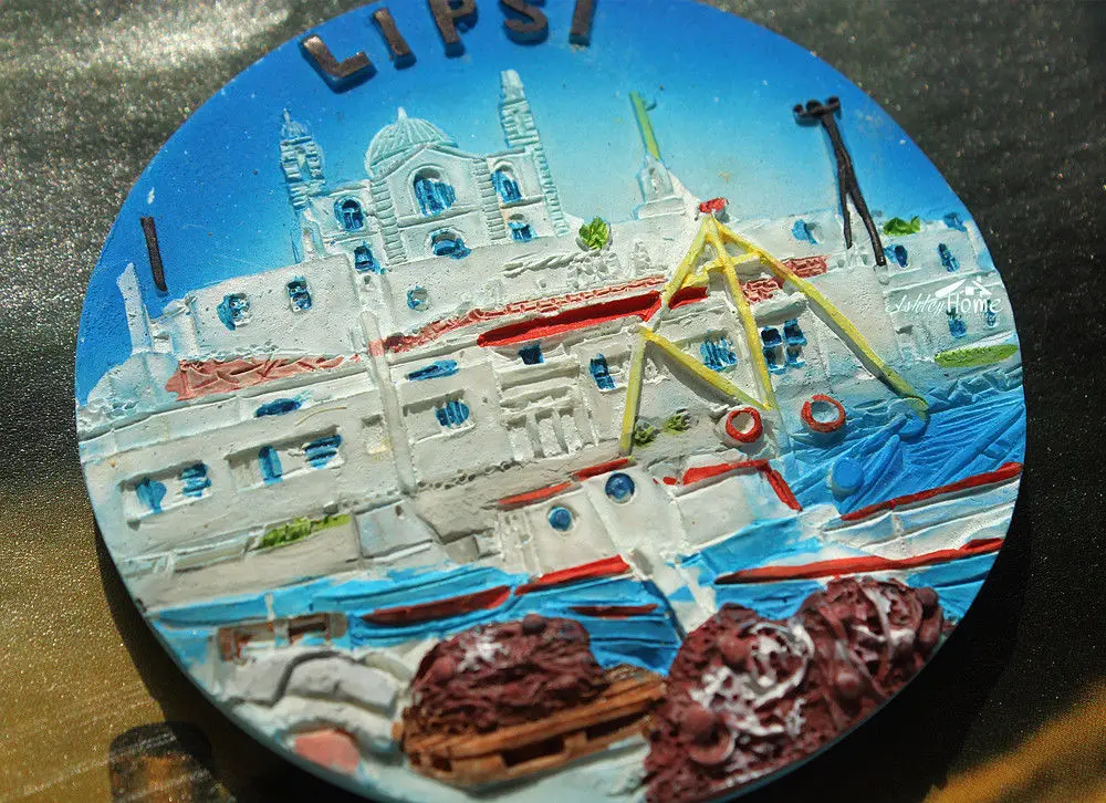 Праздник на острове липси Греция туристический дорожный сувенир 3D резиновый