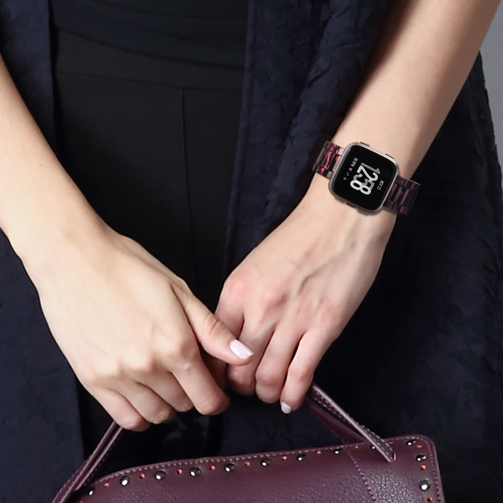 Имитация керамического ремешка, ремешок для Fitbit Versa/Versa Lite Edition, браслет для наручных часов, полимерный ремень, аксессуары для часов, ремешок для часов