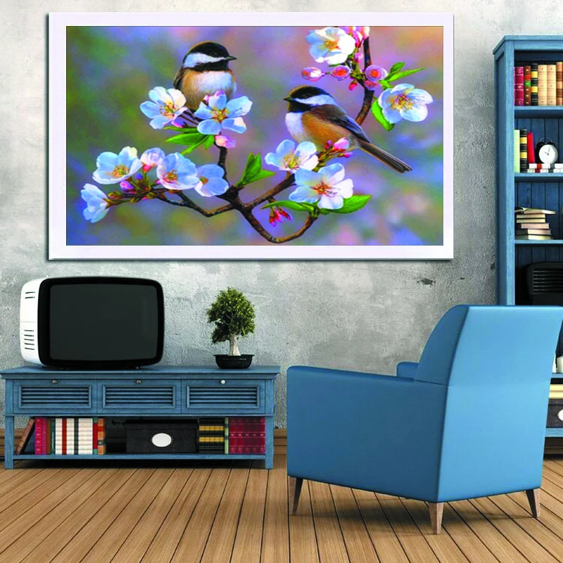 Алмазная 5D Вышивка с изображением Красной птицы вышивка крестиком мозаика в