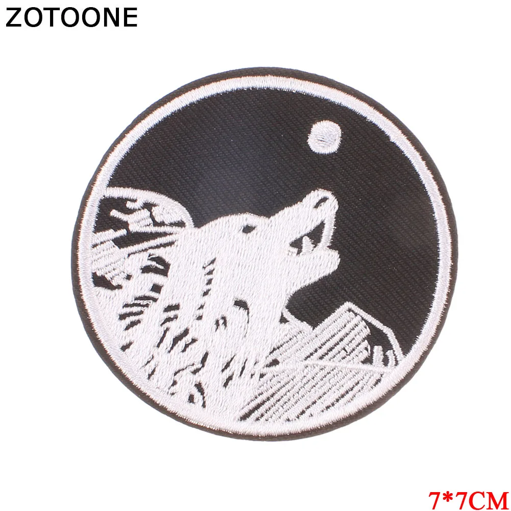 1654 ZOTOONE круглая нашивка для одежды, железная вышитая аппликация для шитья, милая Вышитая эмблема на ткани, DIY нашивки, аксессуары для одежды G - Цвет: 1654