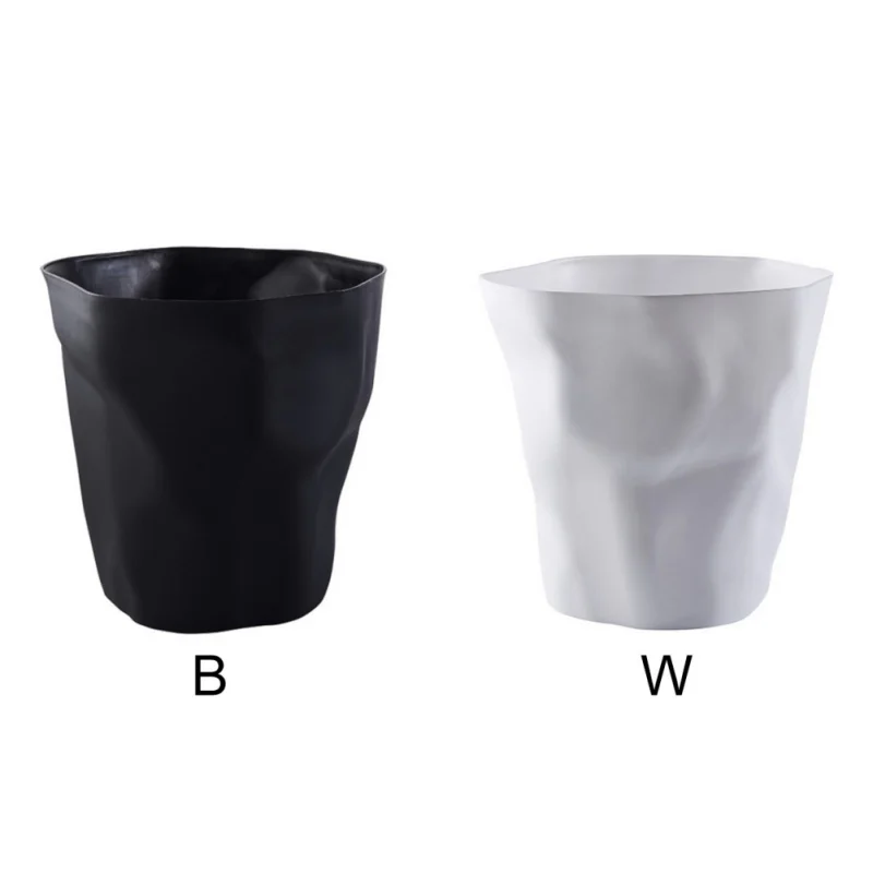

Wrinkle Shape Desktop Pen Holder Storage Box Trash Can Design Simple Household Storage Bucket for Living Room Bedroom Office