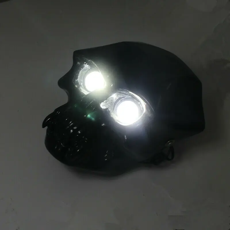 Светодиодная фара с черепом для мотоцикла 28 43 мм кронштейном Harley Yamaha Suzuki Kawasaki Ninjia|