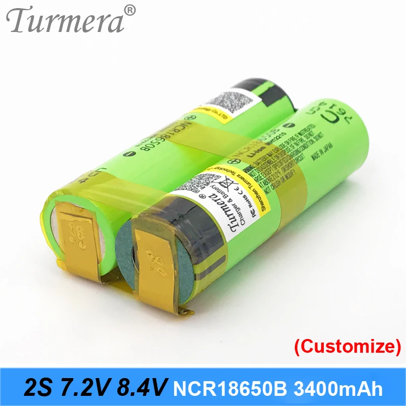 Аккумулятор 18650 3400 мАч ncr18650b 12 6 В 16 8 в 21 аккумулятор для отвертки сварные полоски