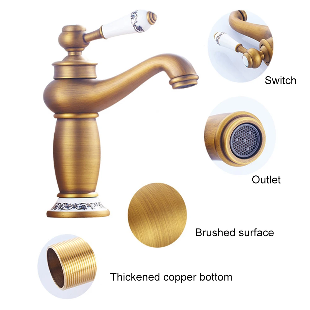 Смеситель для ванной в европейском стиле медный кран европейский античный