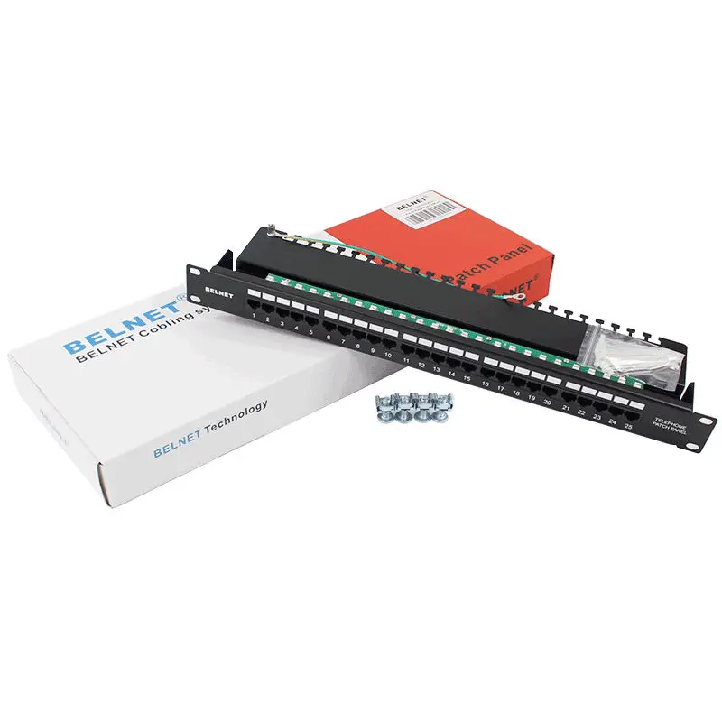 

Телефонная патч-панель BELNET Cat3, 25 портов, 1U, 19 дюймов, RJ11, rj45, рейка, крепление, голосовая крона 110, патч-панель с управлением кабелем