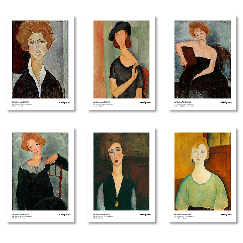 Современный портрет Женщины Vogue Amedeo Modigliani холст печать живопись плакат настенные