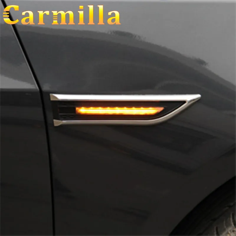 Светодиодные боковые поворотные сигналы Carmilla наклейки для передних поворотных