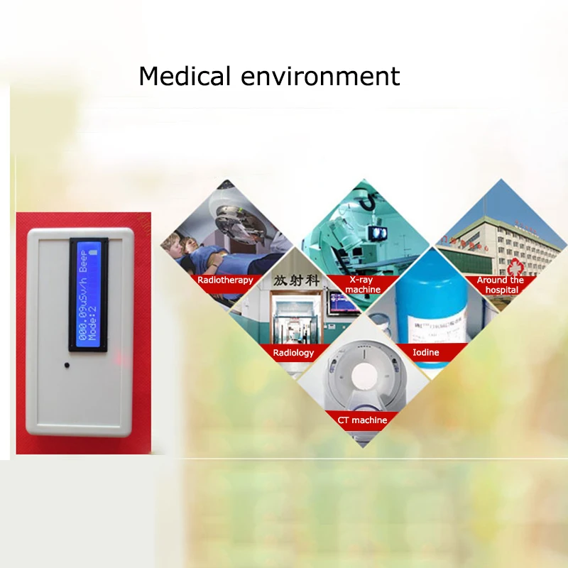 Счетчик Гейгера детектор ядерного излучения 0.01usv/ч Высокая точность Дисплей X ray Y