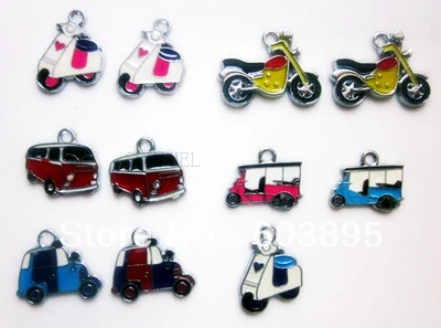 

S95512! Free Shipping 100Pcs/Lots Enamel mixed car charms for key charms
