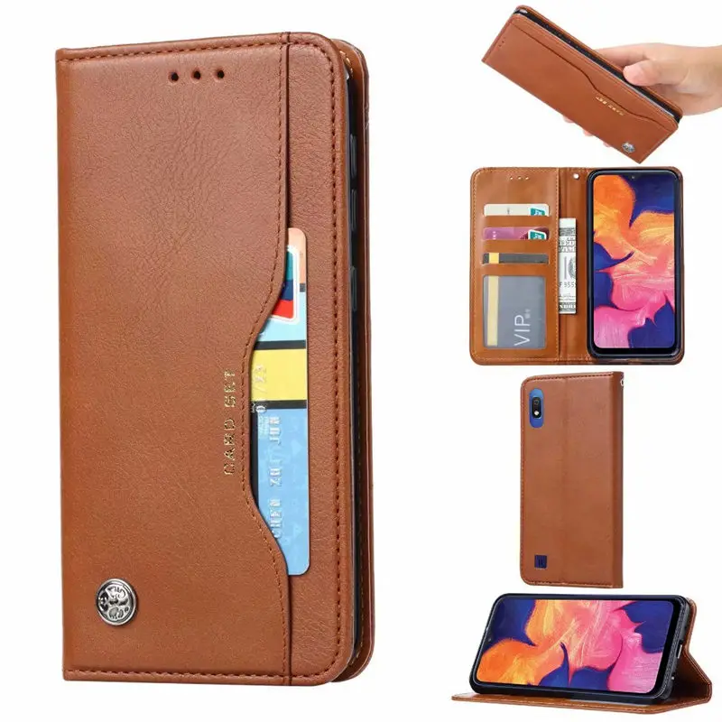 Для Samsung Galaxy A50 чехол с отделением для карт флип искусственная кожа A10 A30 A40 A70 TPU