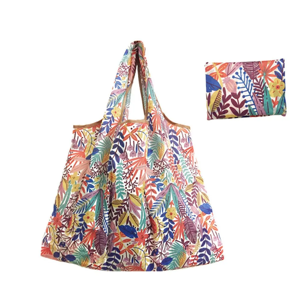 2019 Newest Style Lady Foldable Recycle Shopping Bag Reusable Floral Cartoon Fruit Vegetable Grocery | Багаж и сумки