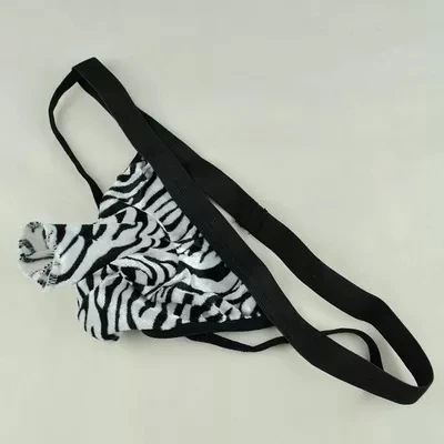 

Free shipping brand men sexy underwear male Zebra pouch thong sexy men's t panties