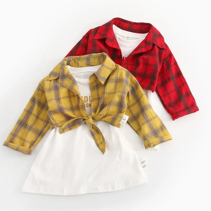 Baby Girls Birthday Outfits Dresses for Girl Party Dress + Shirt 2 3 Years Christening Xmas Cotton 2Pcs Soft Suit | Детская одежда и