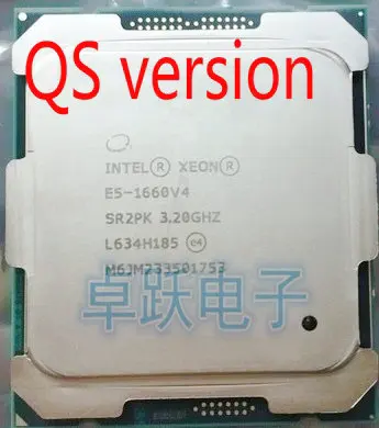 E5-1660V4 оригинальный процессор Intel Xeon E5-1660 V4 QS версии 3 20 ГГц 20M 8 ядер LGA2011-3 E5 1660V4 |