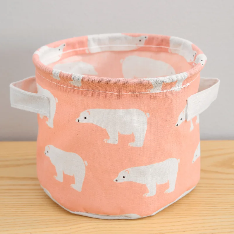 Pink bear Ручная большая корзина для хранения белья, корзина для белья, милая мультяшная корзина для хранения одежды, детская игрушка, органайзер, корзина для хранения - Цвет: Pink bear