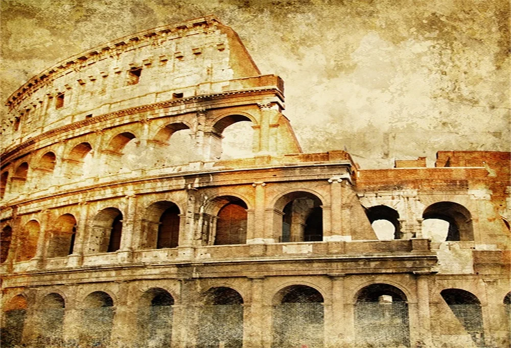 Laeacco гранж Колизей Colosseo Италия остается сцены фотографического Фоны