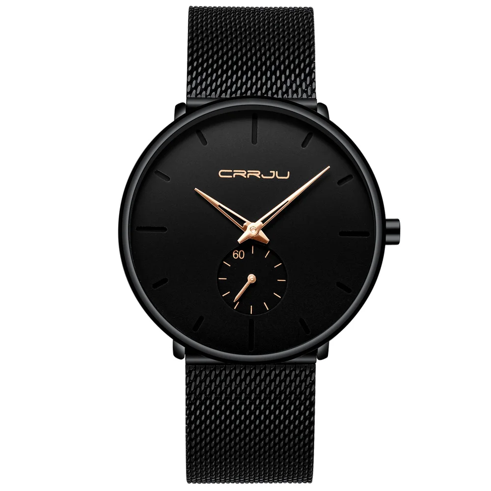 

CRRJU Ultra thin Men's Watch Top Brand Luxury Watch Men Waterproof Sport Watches Men's Watch Full Steel Clock relogio masculino