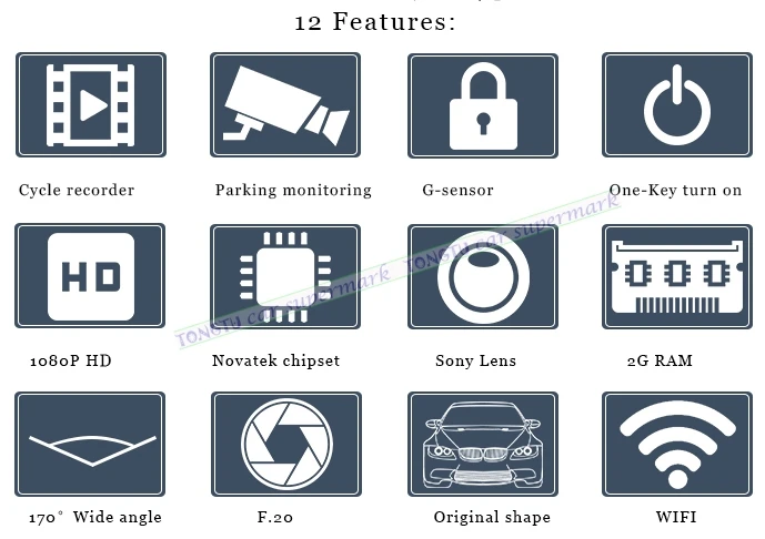 Novatek 96658 sony IMX322 автомобильный Wifi DVR для Mercedes Benz R ML GL w164 x164 2006-2012 Скрытая установка