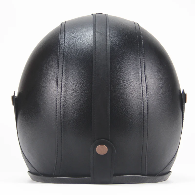 Кожаный винтажный moto rcycle шлем jet capacetes de moto ciclista cascos para moto Кафе racer с открытым лицом