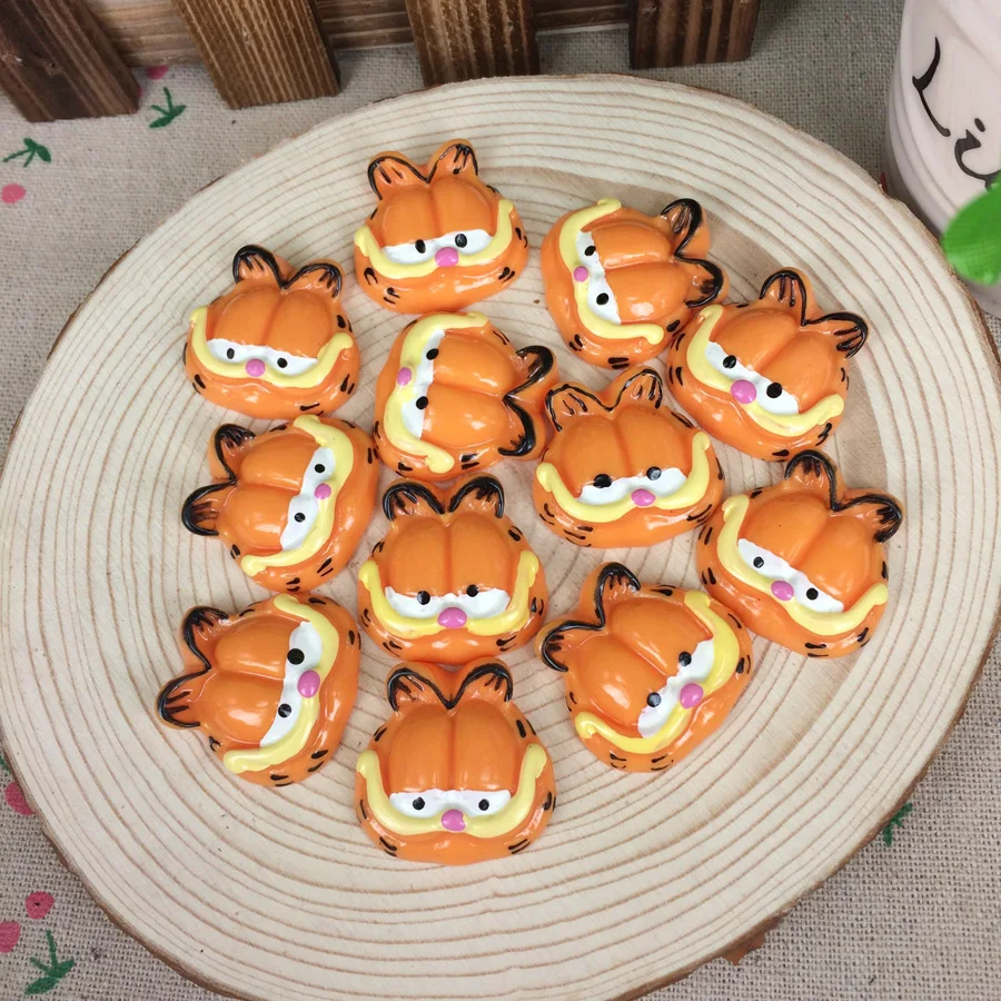 Kawaii плоские кабошоны сделай сам с мультяшным котом полимерные Кабошоны плоской