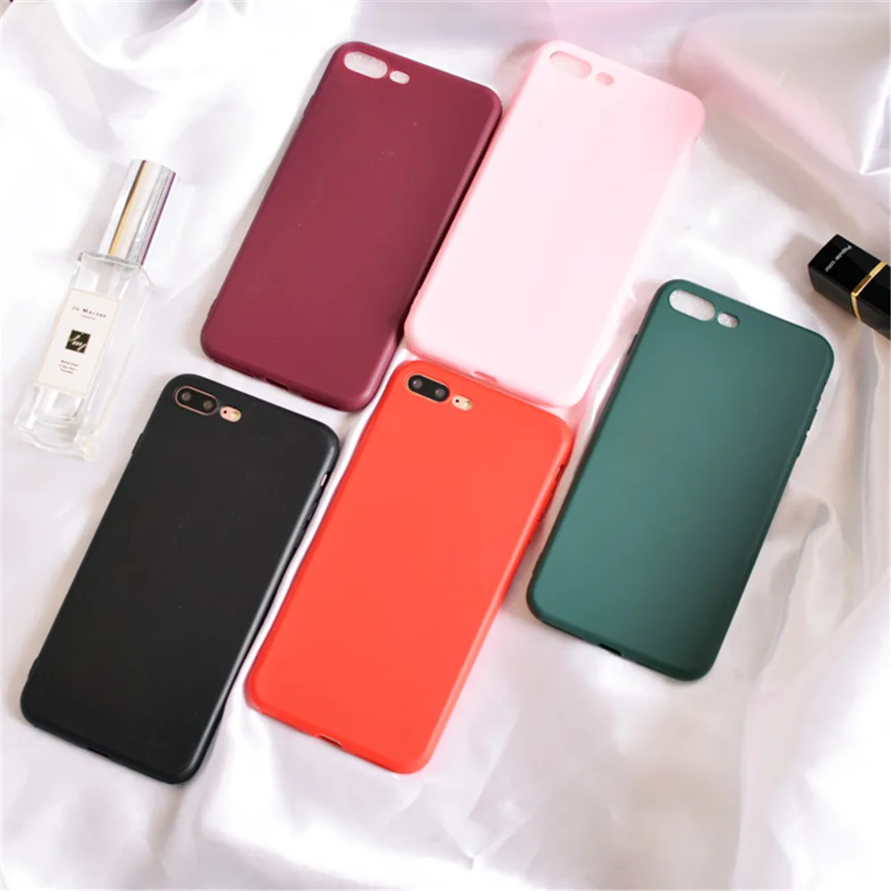 Case For IPhone 5 Simple Solid Color Ultrathin Soft TPU Phone Cases 5S SE Matte Ultra-thin Back Covers Capa Fundas |
