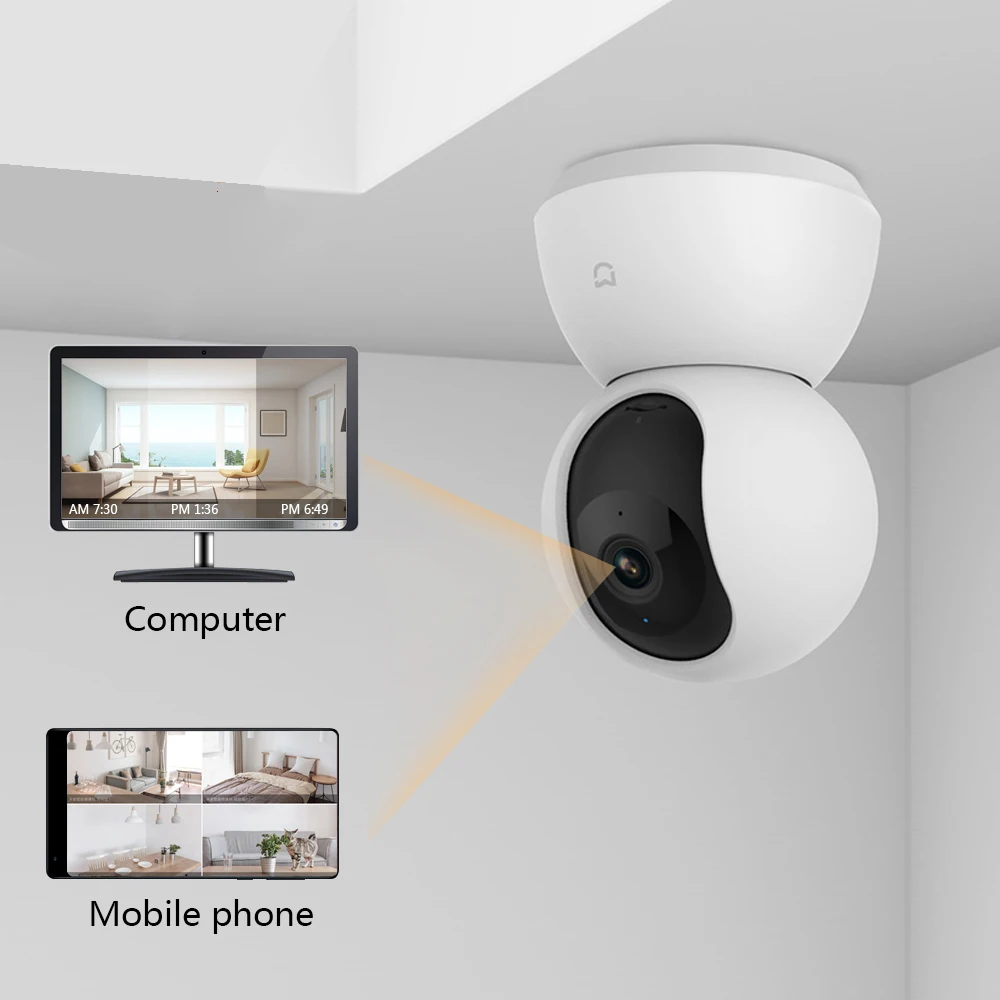 Английская версия Xiaomi Mijia Smart Ca mera колыбели глава версии 720 P 360 Угол веб-камера IP