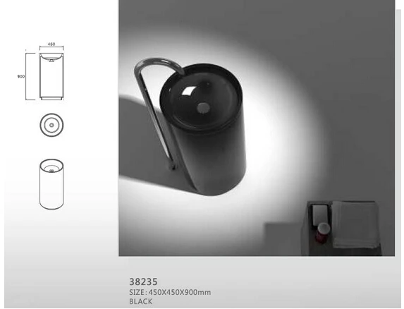 Акриловый умывальник на пьедестale для ванной комнаты отдельно стоящая твердая