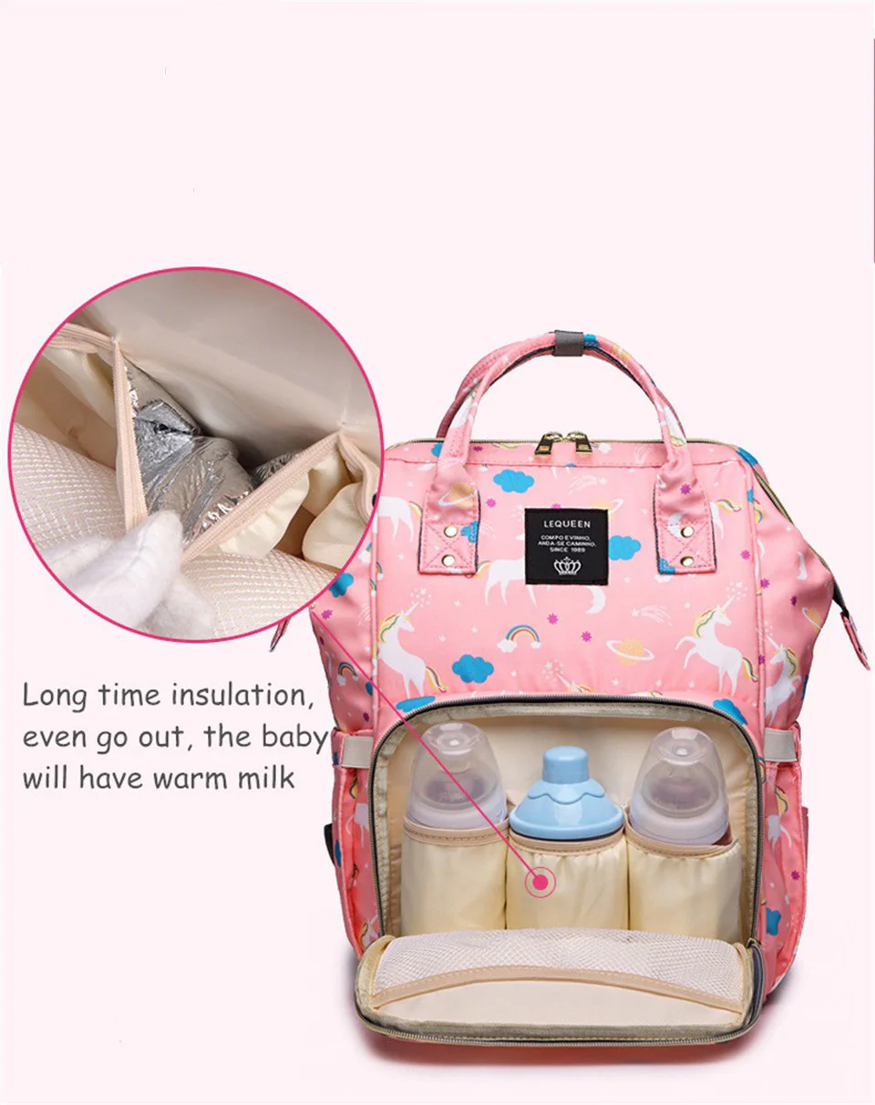 Сумка для подгузников с принтом единорога водонепроницаемый рюкзак мам и сумка