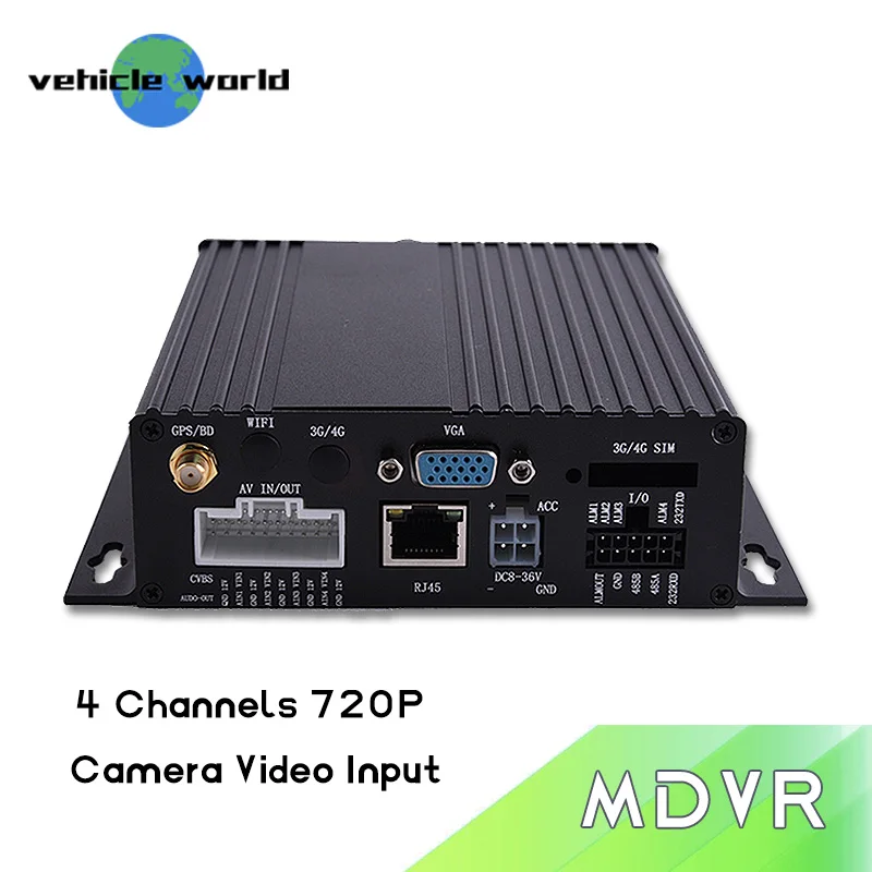 H.264 Main Profile mobile dvr with gps 4 channels 720P/ D1/ HD1/ CI remix input mdvr for vehicles | Безопасность и защита