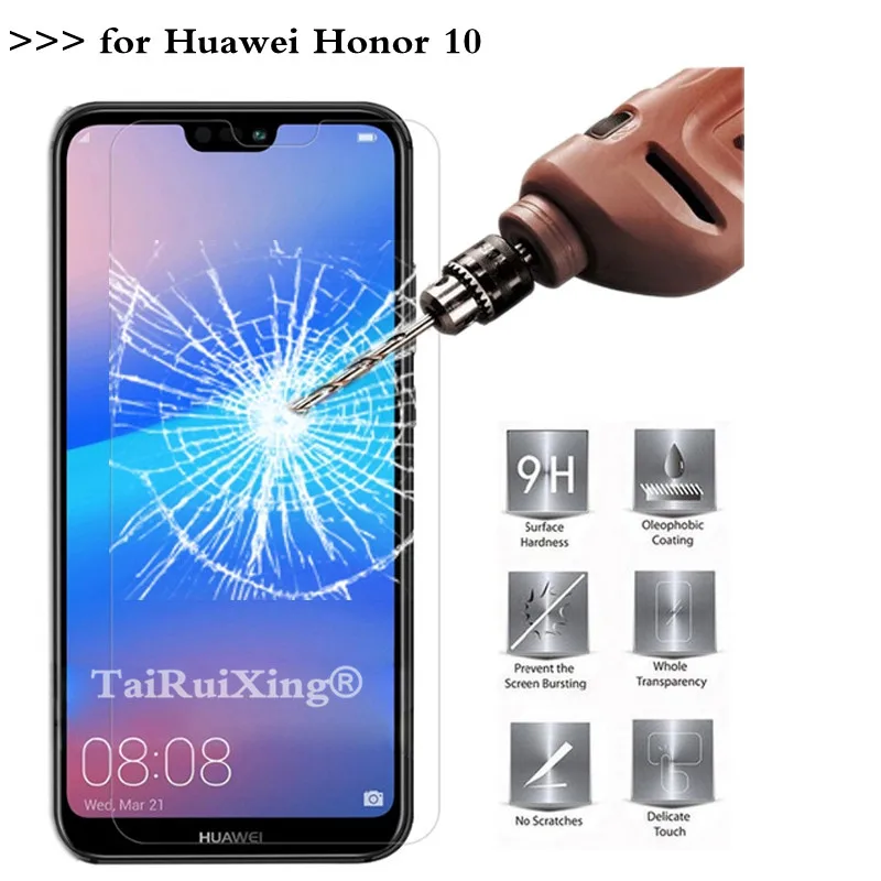 

2.5D 0.26mm 9H Tempered Glass Screen Protector For Huawei Honor 10 Toughened Protective Film For Huawei Honor 10