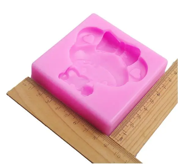 Силиконовая форма для мыла ручной работы с котенком и сердцем | Дом сад