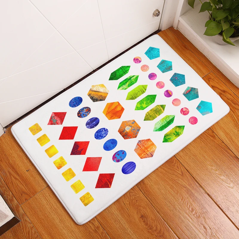 Новинка 2017 года Домашний Декор Цвет геометрическими фигурами ковры не скользит