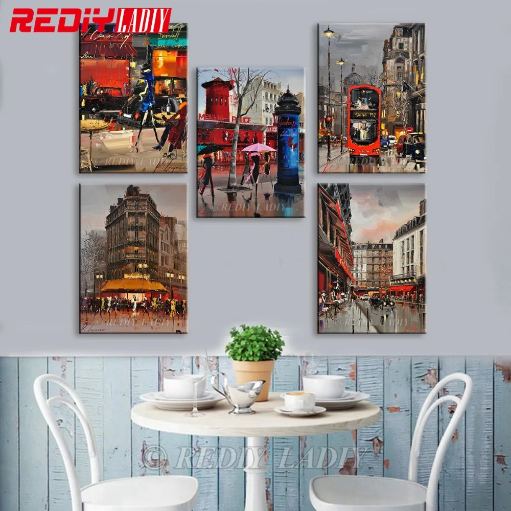 REDIY LADIY алмазная живопись городской уличный пейзаж полная квадратная Алмазная