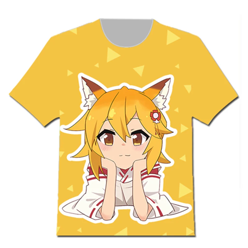 Sewayaki Kitsune no Senko san женская и мужская футболка унисекс с рисунком аниме
