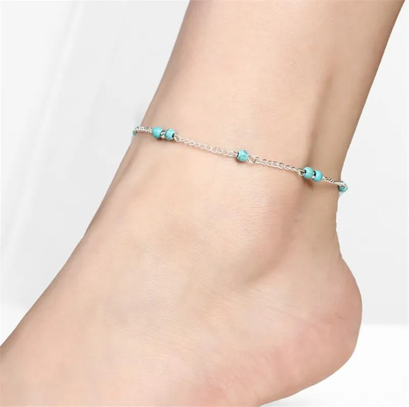Personality fashion handmade beaded anklet Vintage ladies Bracelet on the leg metal accessories Jewelry | Украшения и аксессуары