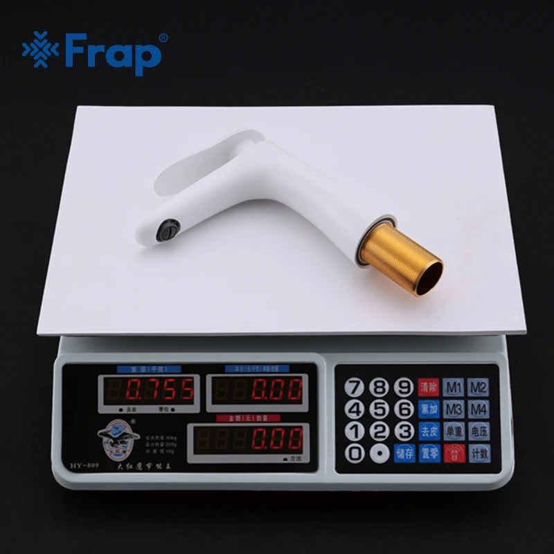 Frap Новый латунь белая ванная комната смеситель для умывальника водопад